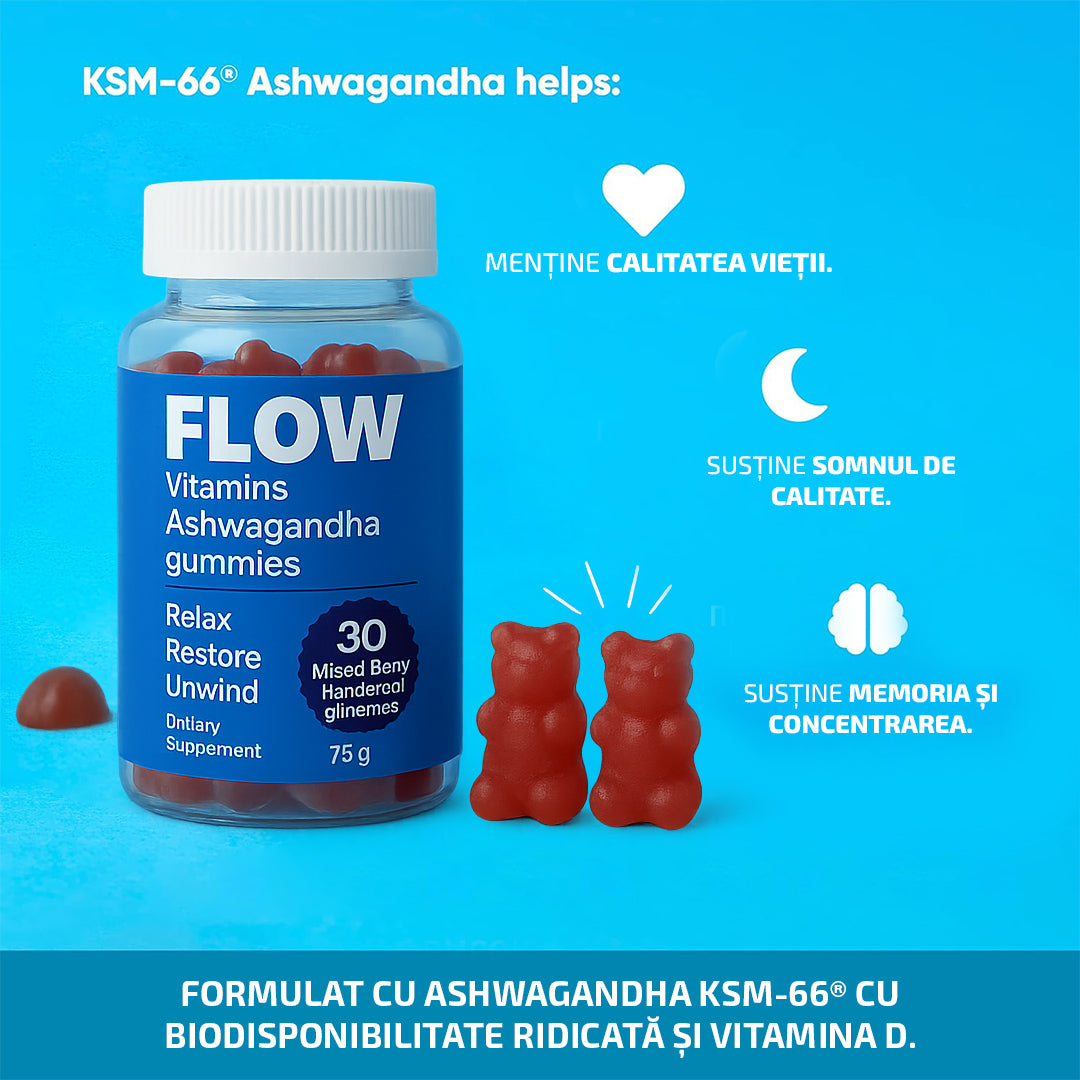 Flow®️ – Ursuleți cu Ashwagandha