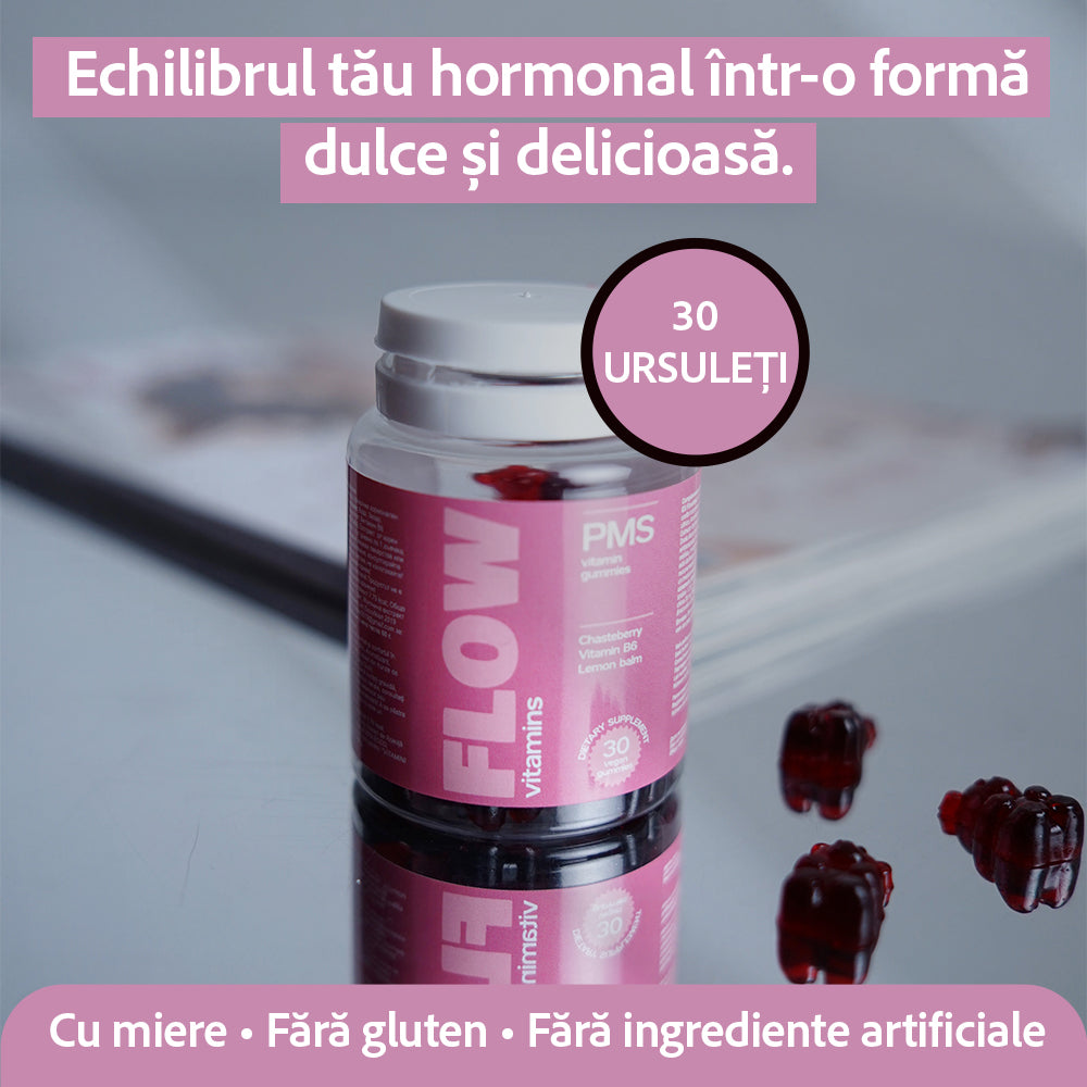 Flow®️ - Multivitamine Pentru Hormoni Echilibrați și Sindrom Premenstrual (PMS)