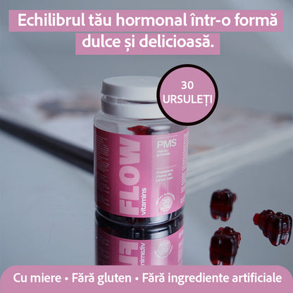 Flow®️ - Multivitamine Pentru Hormoni Echilibrați și Sindrom Premenstrual (PMS)
