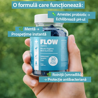 Flow – ursuleți gumați pentru respirație proaspătă și igienă orală