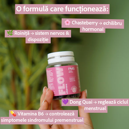 Flow®️ - Multivitamine Pentru Hormoni Echilibrați și Sindrom Premenstrual (PMS)