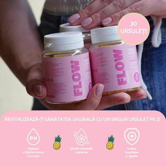 FLOW® - URSULEȚI GELATINOȘI PENTRU SĂNĂTATEA FEMEILOR