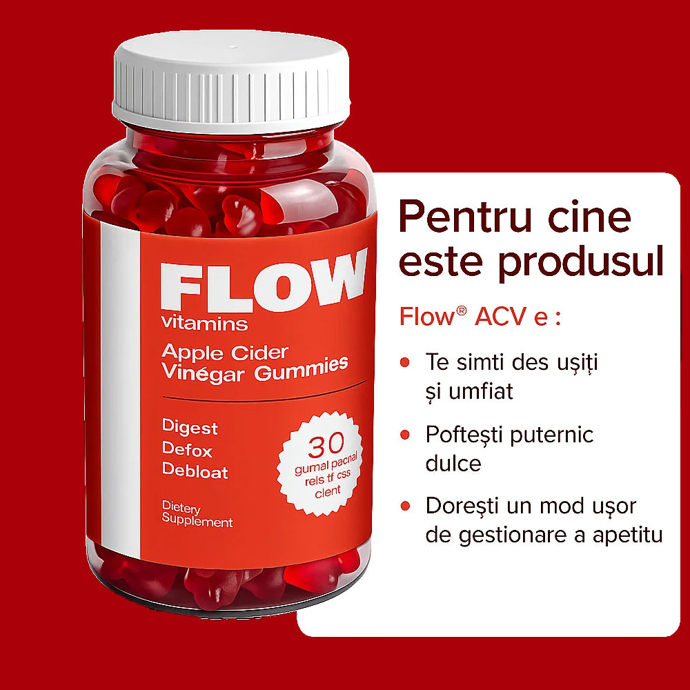 Flow - Oțet de Mere Sub Formă De Ursuleți Gumați